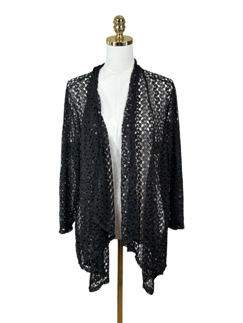 Woman’s Slinky Brand lace sheer open front kimono size 1X
